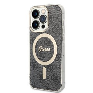 Guess IML 4G MagSafe Zadní Kryt pro iPhone 15 Pro Black GUHMP15LH4STK