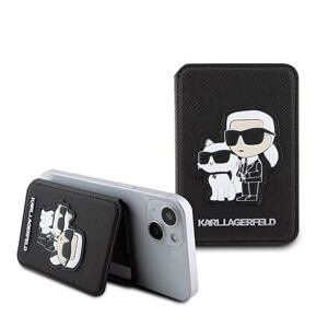 Karl Lagerfeld MagSafe Cardslot Stand Karl and Choupette Black KLWMSPSAKCPMK
