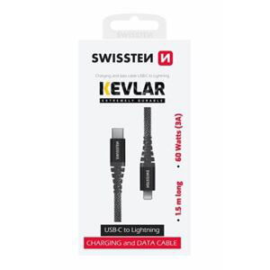 DATA CABLE SWISSTEN KEVLAR USB-C / LIGHTNING 1.5 M ANTRACIT 71544010