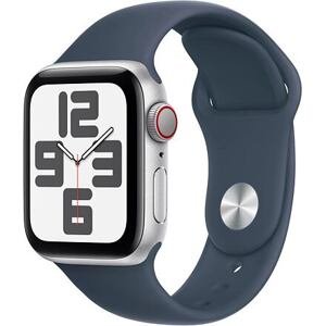 Apple Watch SE (2023) Cellular 40mm S/M barva Silver Aluminum Case / Storm Blue Sport Band MRGJ3QC/A