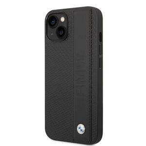 BMW Signature Leather Big Logo Zadní Kryt pro iPhone 14 Plus Black BMHCP14M22RDPK