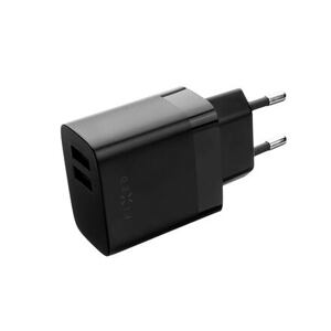 FIXED Dual USB Travel Charger 17W + USB/micro USB Cable, black FIXC17N-2UM-BK