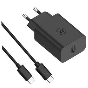 Motorola TurboPower Cestovní Nabíječka USB-C 30W vč. USB-C/USB-C Kabelu Black MOTOCHAR30W