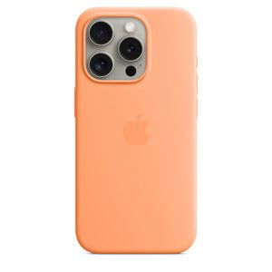 MT1H3ZM/A Apple Silikonový Kryt vč. Magsafe pro iPhone 15 Pro Orange Sorbet MT1H3ZM/A