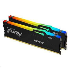 DIMM DDR5 64GB 6000MT/s CL40 (Kit of 2) KINGSTON FURY Beast RGB XMP KF560C40BBAK2-64