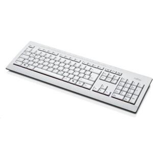 FUJITSU Klávesnice KB521 USB CZ US + 12 multimedia keys - postříkání odolná - marble grey - bílá S26381-K521-L134