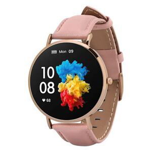 Garett Smartwatch Verona zlatá, růžový řemínek VERONA_GOLD_PINK_LEATHER