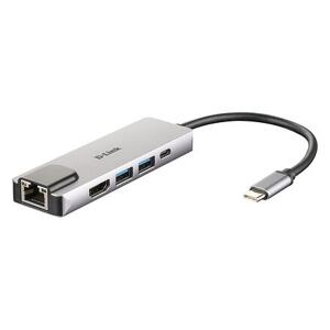 D-Link 5-in-1 USB-C Hub with HDMI/Ethernet and Power Delivery DUB-M520