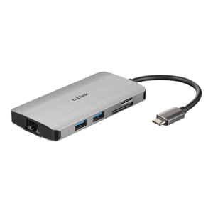 D-Link 8-in-1 USB-C Hub with HDMI/Ethernet/Card Reader/Power Delivery DUB-M810