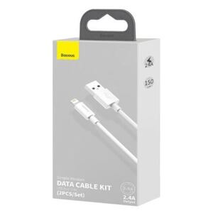 Baseus Lightning Simple Wisdom cable (2pcs/set) 2.4A 1.5m White (TZCALZJ-02) TZCALZJ-02