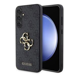 Guess PU 4G Metal Logo Zadní Kryt pro Samsung Galaxy S23 FE Grey GUHCS23FE4GMGGR