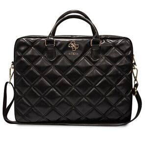 Guess PU Quilted 4G Metal Logo Computer Bag 15/16" Black GUCB15ZPSQSSGK