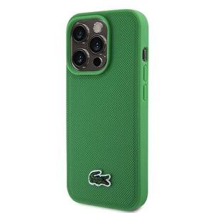 Lacoste Iconic Petit Pique Woven Logo Magsafe Zadní Kryt pro iPhone 15 Pro Green LCHMP15LPVCN
