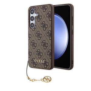 Guess 4G Charms Zadní Kryt pro Samsung Galaxy S24 Brown GUHCS24SGF4GBR