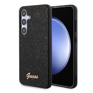 Guess PC/TPU Glitter Flakes Metal Logo Zadní Kryt pro Samsung Galaxy S24+ Black GUHCS24MHGGSHK