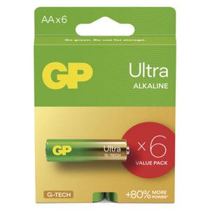 GP Alkalická baterie ULTRA AA (LR6)- 6ks 1013226000