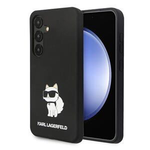 Karl Lagerfeld Liquid Silicone Choupette NFT Zadní Kryt pro Samsung Galaxy S24 Black KLHCS24SSNCHBCK