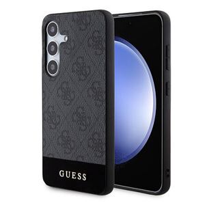 Guess PU 4G Stripe Zadní Kryt pro Samsung Galaxy S24+ Grey GUHCS24MG4GLGR