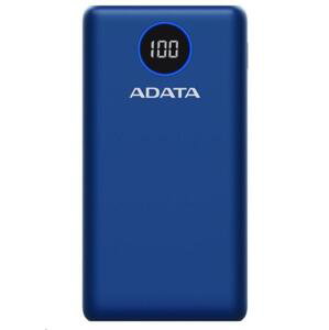 ADATA PowerBank P20000QCD - externí baterie pro mobil/tablet 20000mAh, 2,1A, modrá (74Wh); AP20000QCD-DGT-CDB