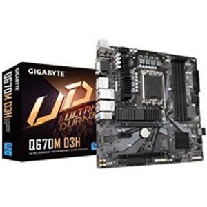 Gigabyte MB Sc LGA1700 Q670M D3H, Intel Q670, 4xDDR5, 2xDP, 1xHDMI, 1xVGA, mATX; Q670M D3H