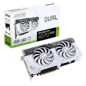 Asus VGA NVIDIA GeForce RTX 4070 SUPER DUAL WHITE 12G, 12G GDDR6X, 3xDP, 1xHDMI; 90YV0K85-M0NA00