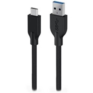 Genius nabíjecí kabel ACC-A2CC-3A, 100cm, USB-A na USB-C, 3A, QC3.0, opletený, černý; 32590007400