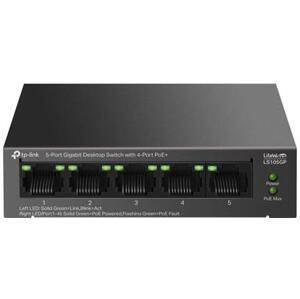 TP-Link LS105GP Switch 1x GLAN, 4x GLAN s PoE+, 65W; LS105GP