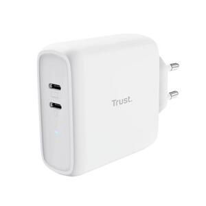 TRUST MAXO 65W 2P USB-C CHARGER WHT; 25381