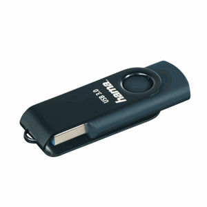 Hama USB 3.0 Flash Drive Rotate, 256 GB, 70 MB/s, petrolejová modrá; 182466