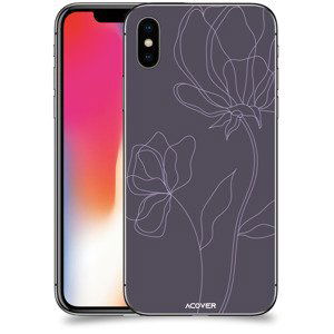 ACOVER Kryt na mobil Apple iPhone X/XS s motivem Line Flower II