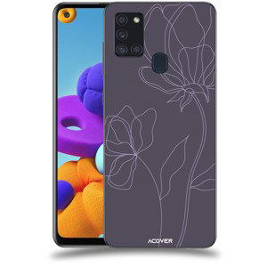 ACOVER Kryt na mobil Samsung Galaxy A21s s motivem Line Flower II