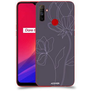 ACOVER Kryt na mobil Realme C3 s motivem Line Flower II