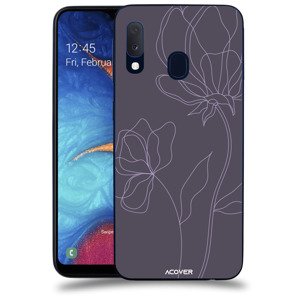 ACOVER Kryt na mobil Samsung Galaxy A20e A202F s motivem Line Flower II