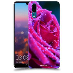 ACOVER Kryt na mobil Huawei P20 s motivem Rose