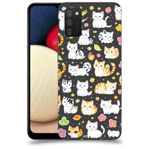 ACOVER Kryt na mobil Samsung Galaxy A02s A025G s motivem Little cats