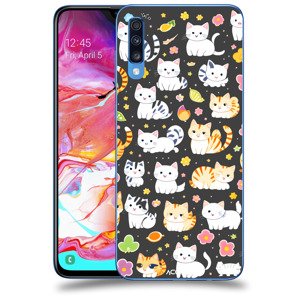 ACOVER Kryt na mobil Samsung Galaxy A70 A705F s motivem Little cats