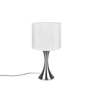 Trio Lighting Stolní lampa Sabia, Ø 20 cm, bílá/niklová