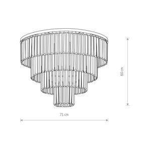 Euluna Stropní svítidlo Cristal, transparentní/stříbrné, Ø 71 cm