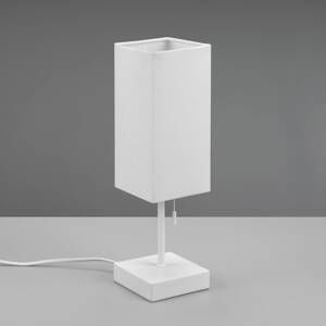 Reality Leuchten Stolní lampa Ole s USB přípojkou, bílá/bílá