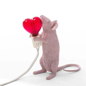 SELETTI LED stolní lampa Mouse Lamp USB Valentine bílá