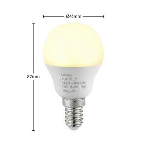 Lindby Lindby LED žárovka E14 G45 4,5W 3000K opál 2ks