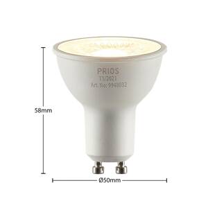 PRIOS LED reflektor GU10 5W 3 000K 60° sada 10ks