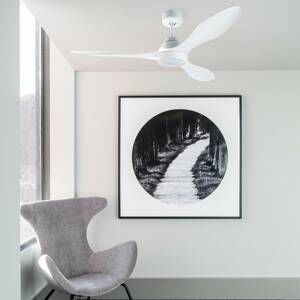 FARO BARCELONA LED stropní ventilátor Polaris L, 3 lopatky, bílá