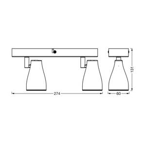 LEDVANCE LEDVANCE Pear LED bodovka GU10 2 zdroje černá