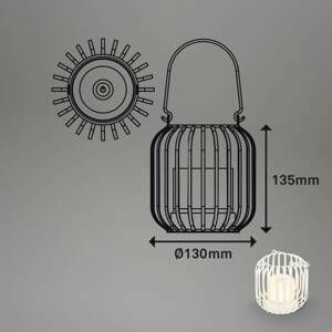 Briloner LED stolní lampa baterie 7279 IP44 kov bílá