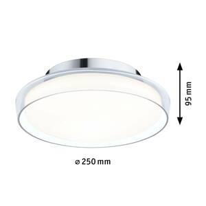 Paulmann Paulmann Luena LED stropní světlo IP44 chrom Ø25cm