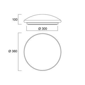 Sylvania Sylvania Start Surface LED stropní světlo, Ø 36 cm