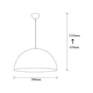 Opviq Závěsné světlo Berceste 234-S Ø50cm bílá/zlatá