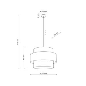 TK Lighting Závěsné svítidlo Calisto, juta, přírodní hnědá, 3 světla, Ø 50 cm