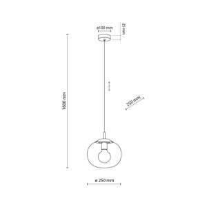 TK Lighting Závěsné svítidlo Vibe, čiré sklo, Ø 25 cm